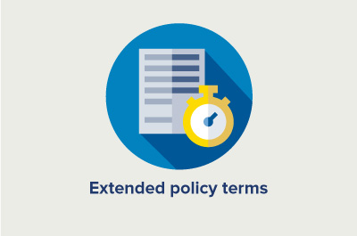 Infographic showing extended policy term