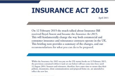 Insurance Act 2015 - Client briefing note